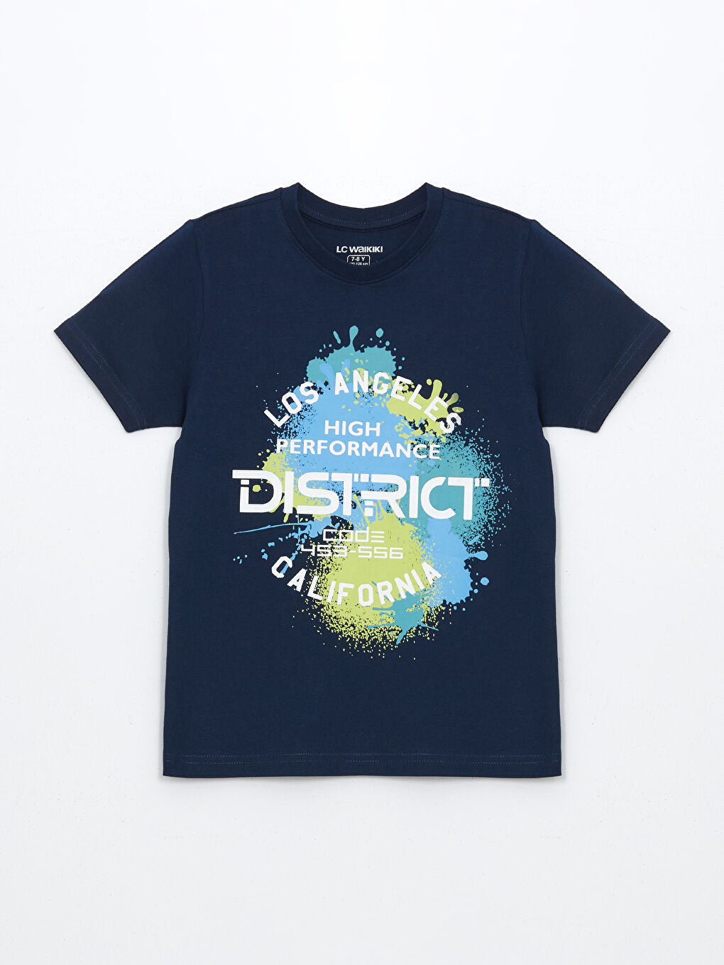LCW Kids Navy Blue Crew Neck Boys Pajama Set