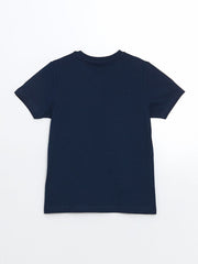 LCW Kids Navy Blue Crew Neck Boys Pajama Set