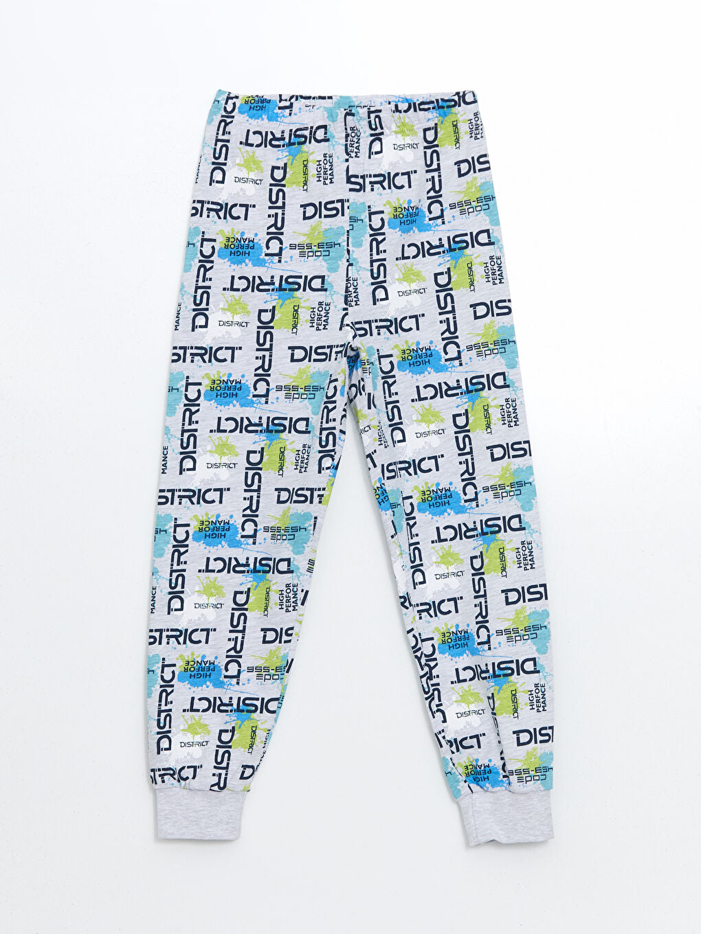 LCW Kids Navy Blue Crew Neck Boys Pajama Set