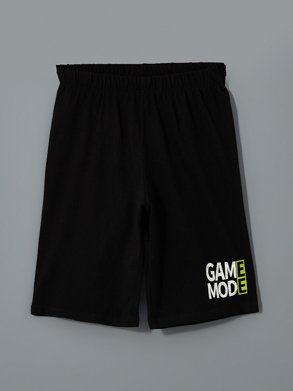 LCW Kids White Crew Neck Boy Shorts Pajama Set