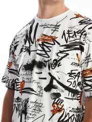 Xside- Crew Neck Short Sleeve Printed Combed Cotton Men T-Shirt