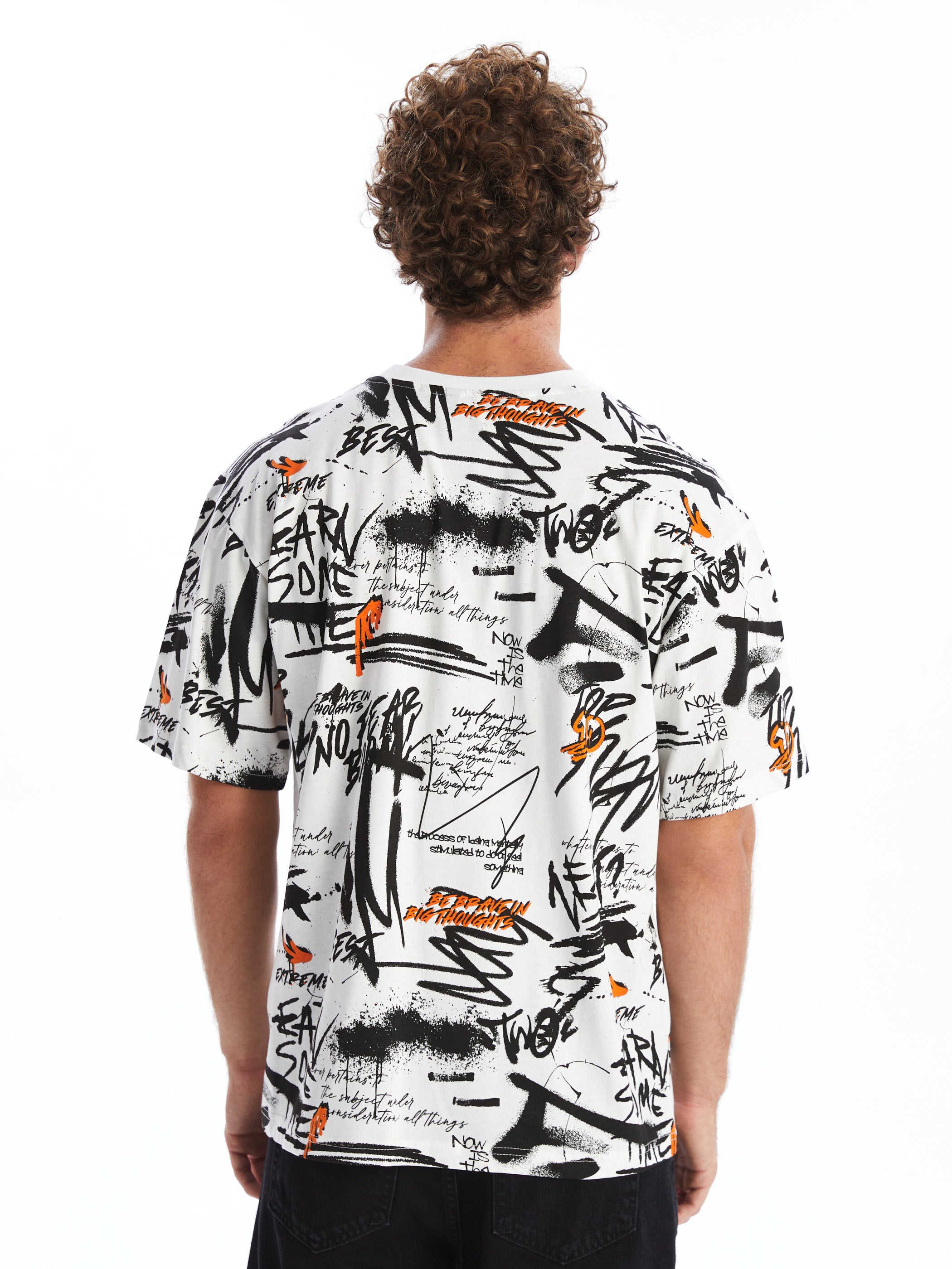 Xside- Crew Neck Short Sleeve Printed Combed Cotton Men T-Shirt