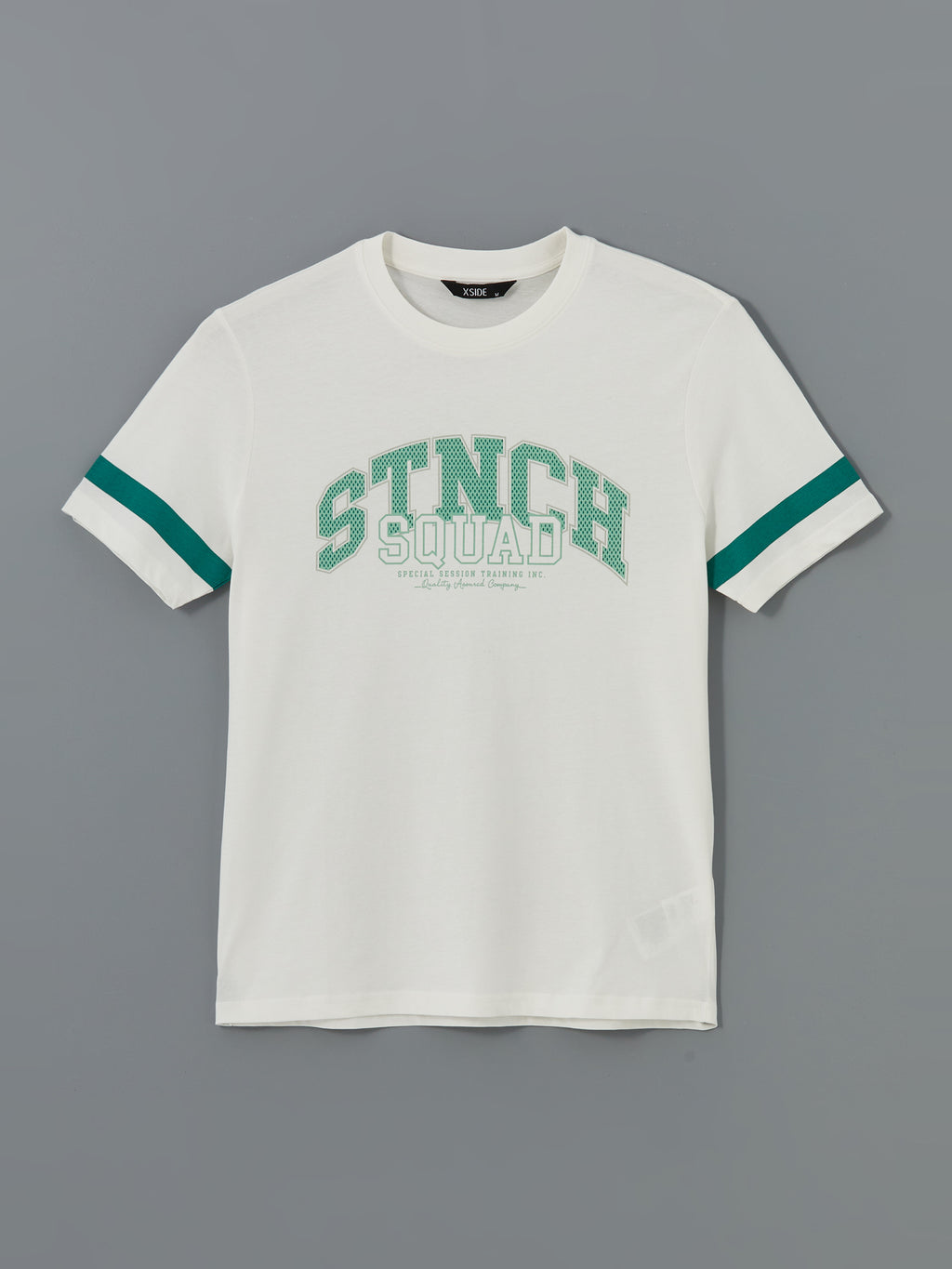 Xside- Crew Neck Short Sleeve Printed Combed Cotton Men T-Shirt