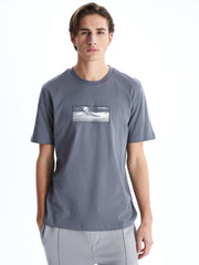 Xside- Crew Neck Short Sleeve Printed Combed Cotton Men T-Shirt