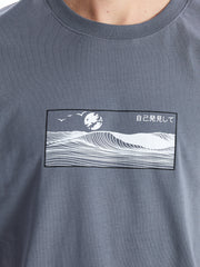 Xside- Crew Neck Short Sleeve Printed Combed Cotton Men T-Shirt