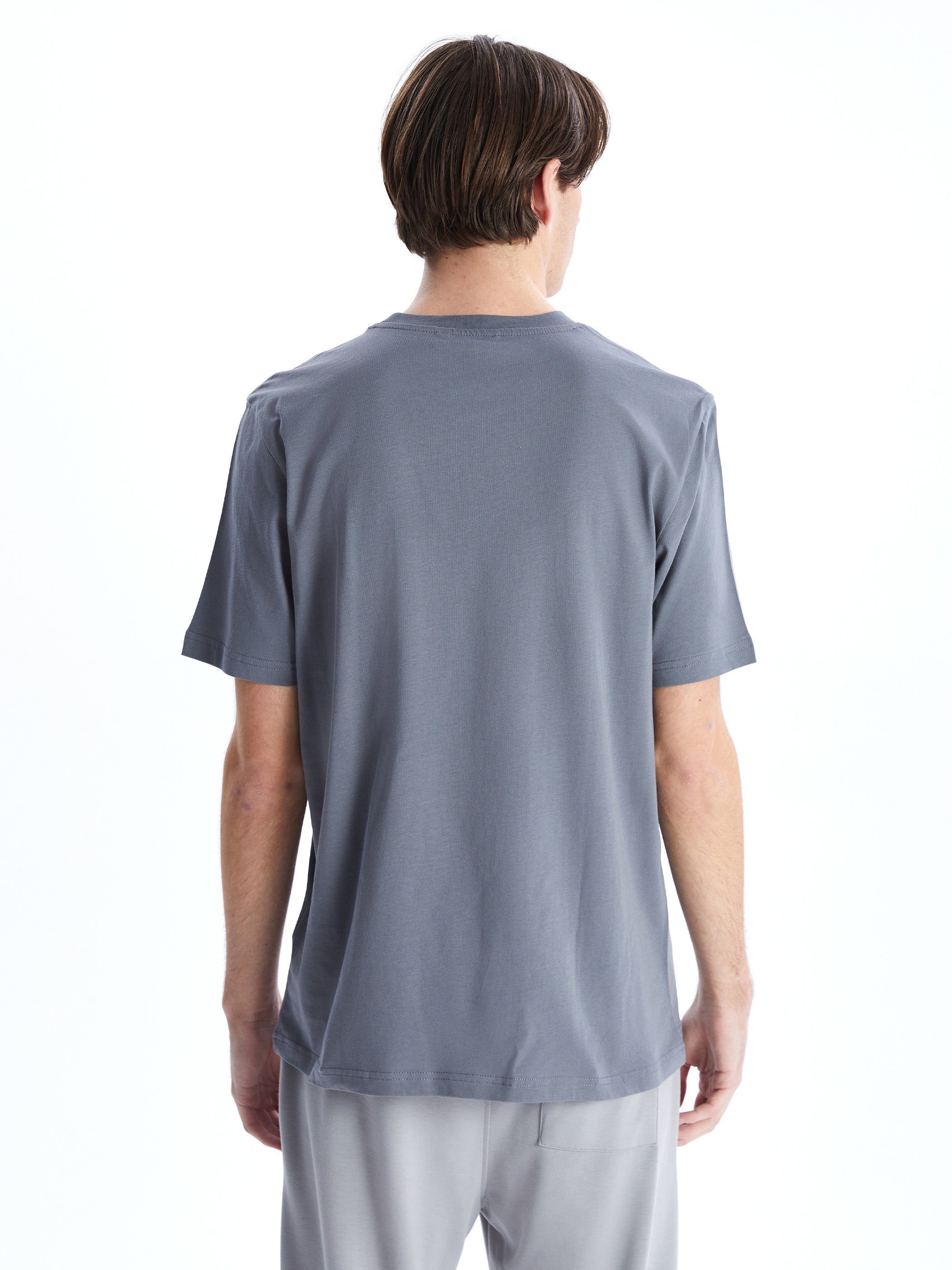 Xside- Crew Neck Short Sleeve Printed Combed Cotton Men T-Shirt