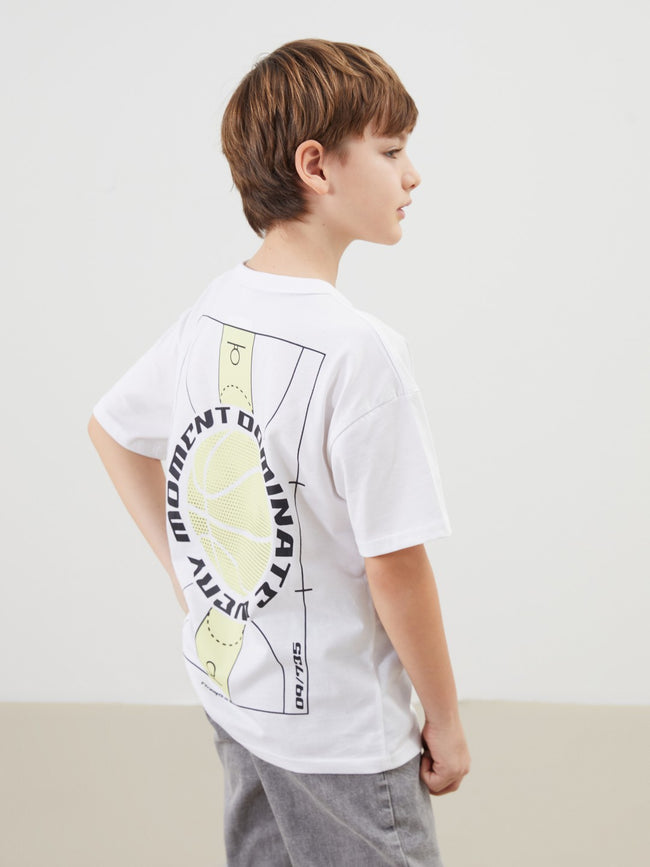 LCW Kids Crew Neck Boy T-Shirt Hover Image