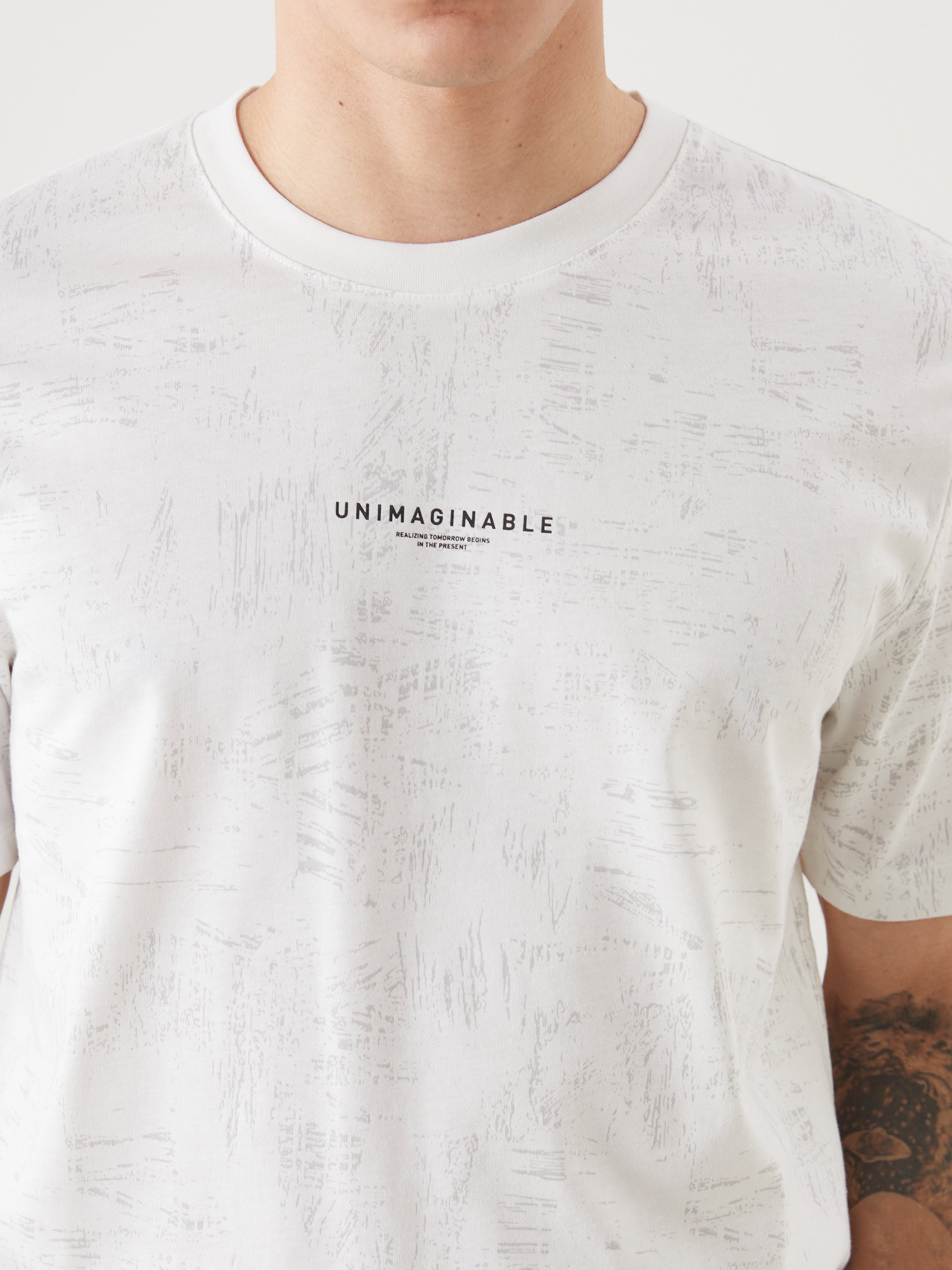 Xside- Crew Neck Short Sleeve Printed Combed Cotton Men T-Shirt