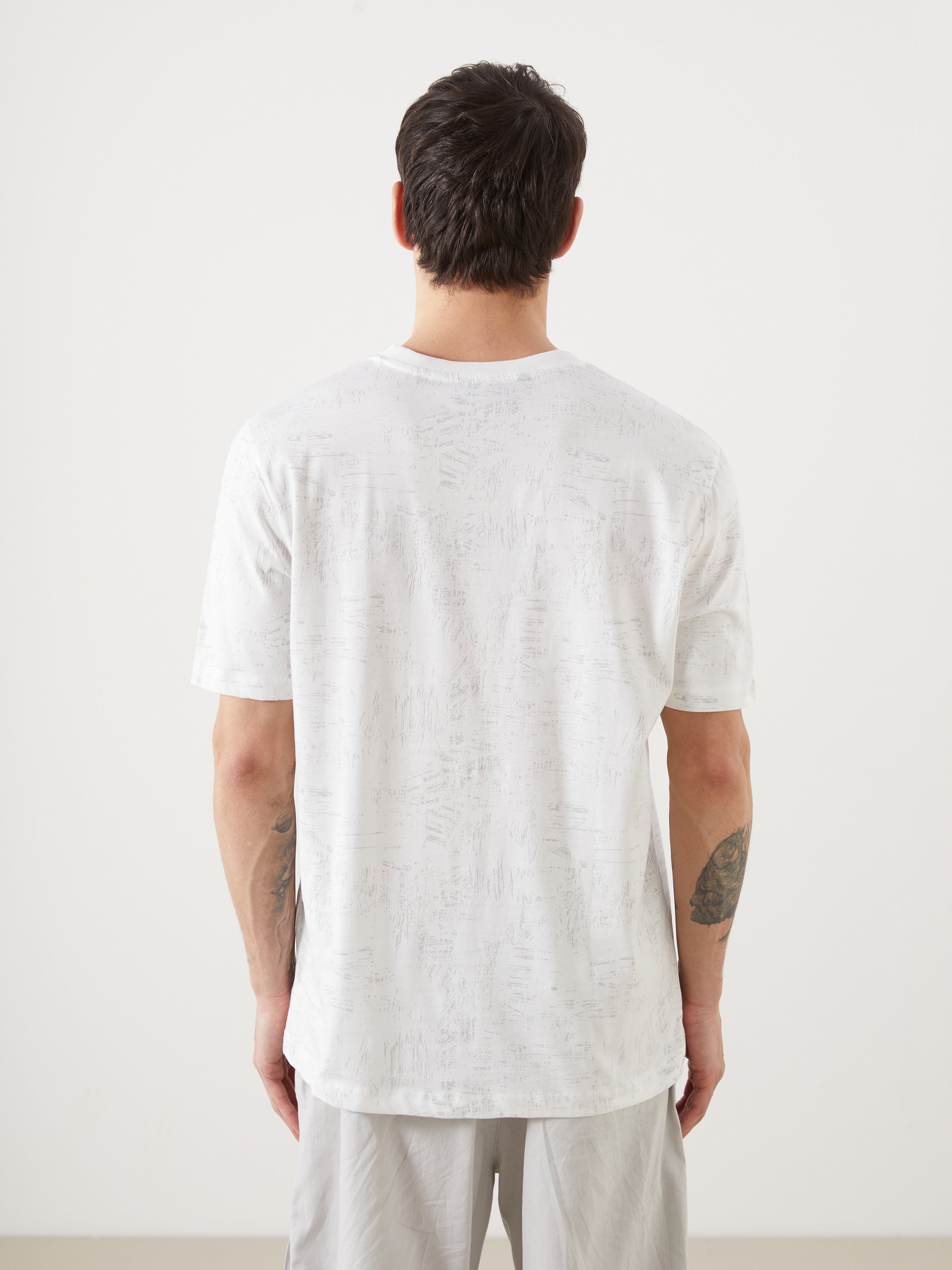 Xside- Crew Neck Short Sleeve Printed Combed Cotton Men T-Shirt
