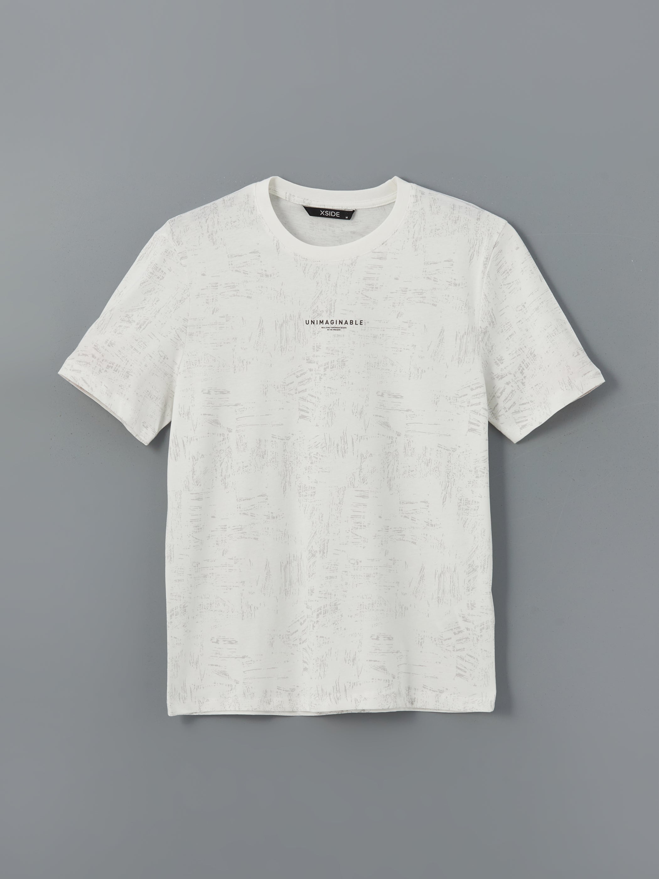 Xside- Crew Neck Short Sleeve Printed Combed Cotton Men T-Shirt