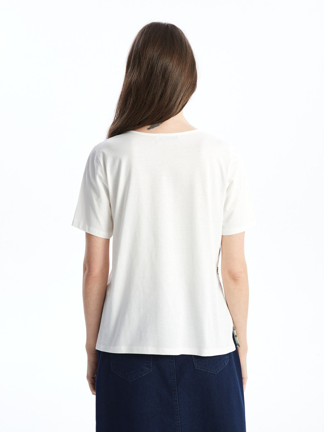 LCW Grace Crew Neck Floral Women T-Shirt