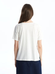 LCW Grace Crew Neck Floral Women T-Shirt