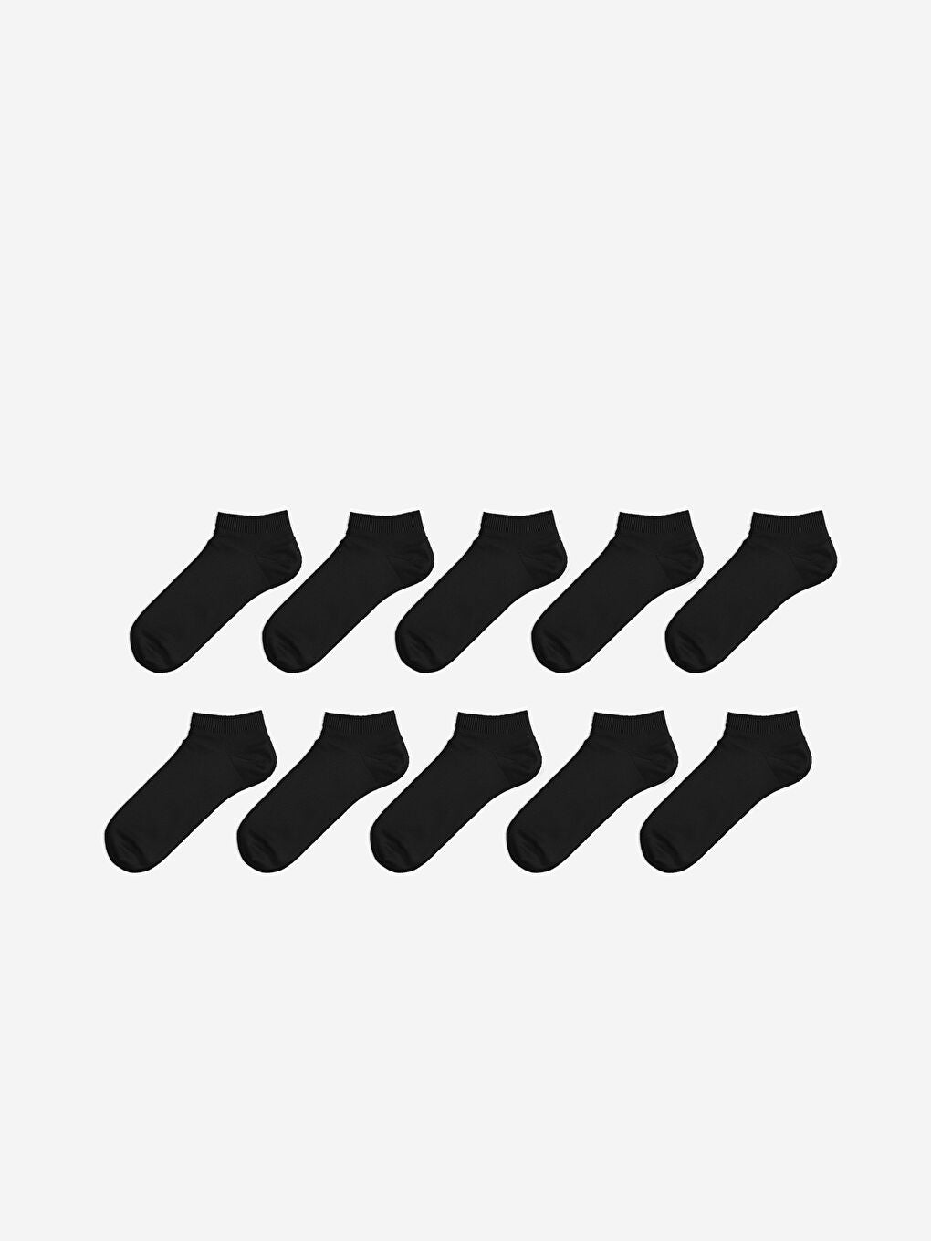 LCW ACCESSORIES Black Men Ankle Socks 10 Pack