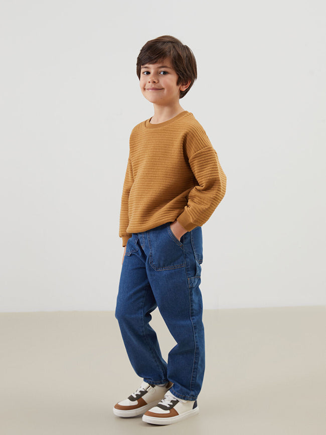 LCW Kids Indigo Elastic Waist Boy Jean Trousers Main Image