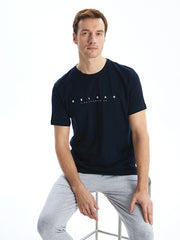 LC WAIKIKI Navy Blue Standard Pattern Men Pajama Set