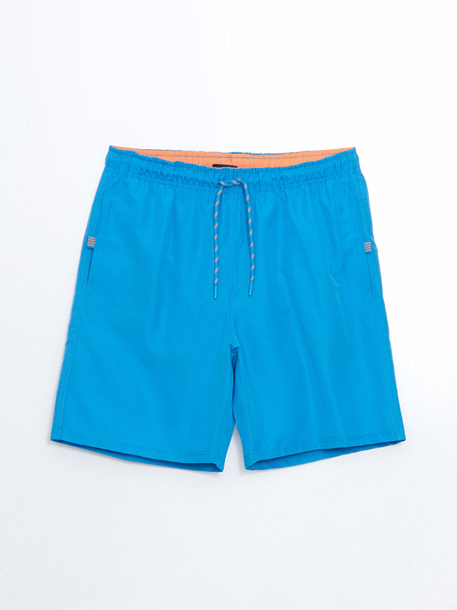 LCW SWIMWEAR Blue Knee Length Basic Men Swim Shorts Hover Image