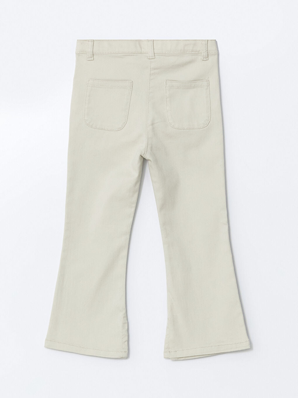 LCW Kids Beige Elastic Waist Gabardine Girls Trousers