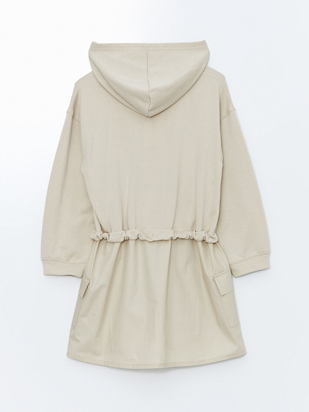 LCW Kids Beige Hooded Girl Dress