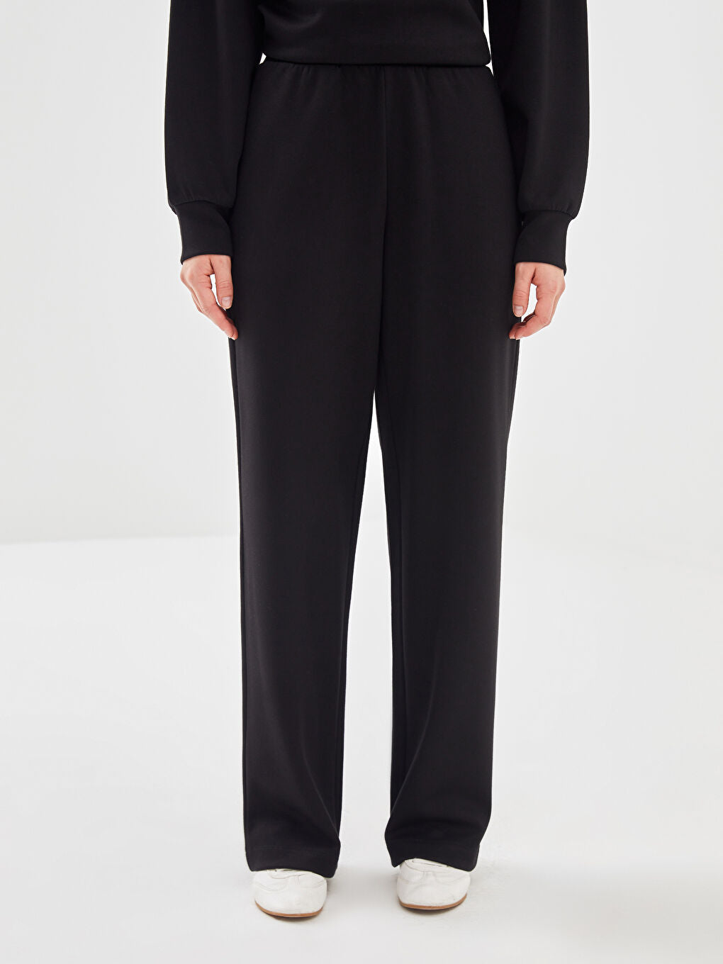 LCW Vision Anthracite Elastic Waist Women Tracksuit Bottoms