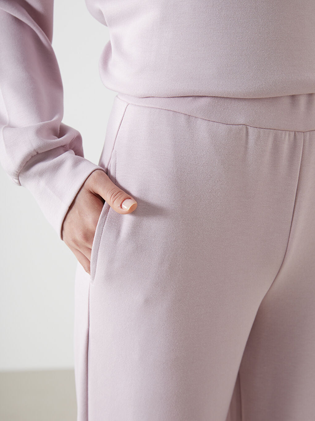 LCW Vision Anthracite Elastic Waist Women Tracksuit Bottoms