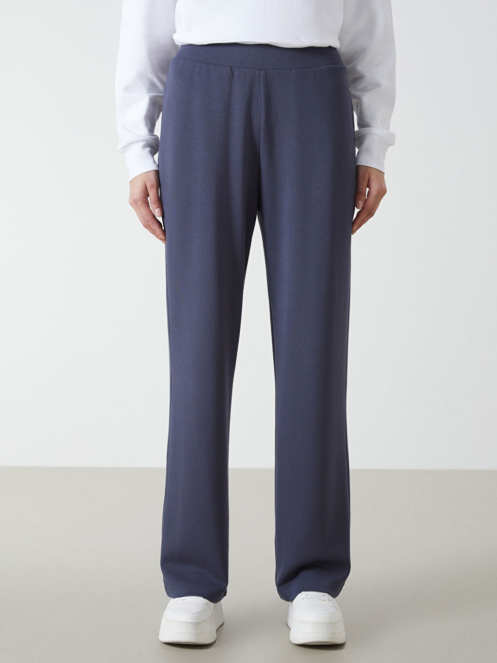 LCW Vision Anthracite Elastic Waist Women Tracksuit Bottoms