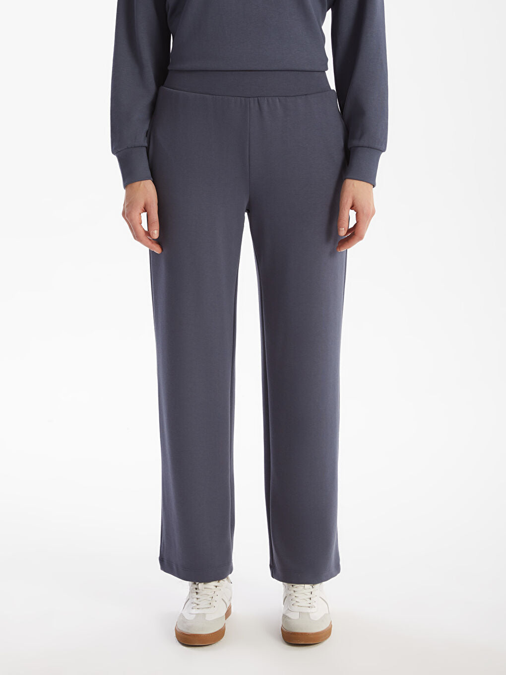 LCW Vision Anthracite Elastic Waist Women Tracksuit Bottoms