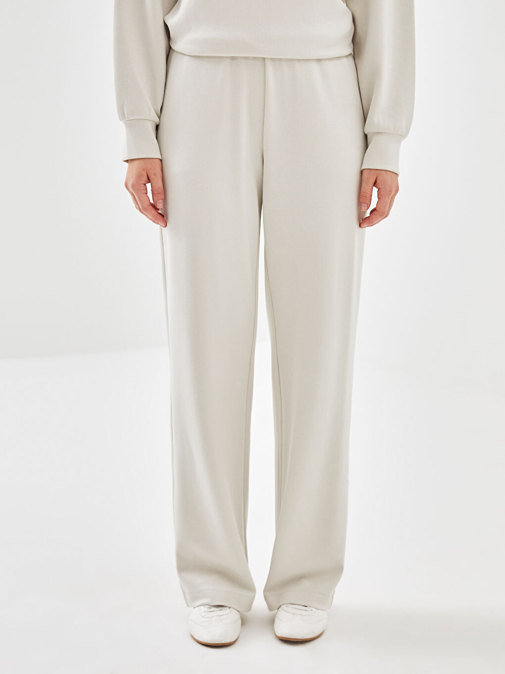 LCW Vision Anthracite Elastic Waist Women Tracksuit Bottoms