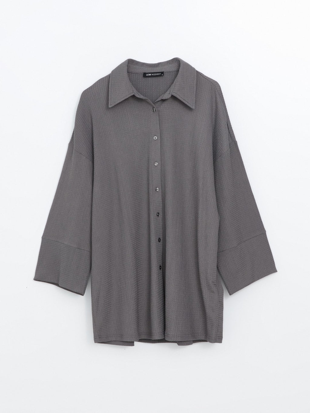 LCW Modest Textured Oversize Women Shirt Tunic