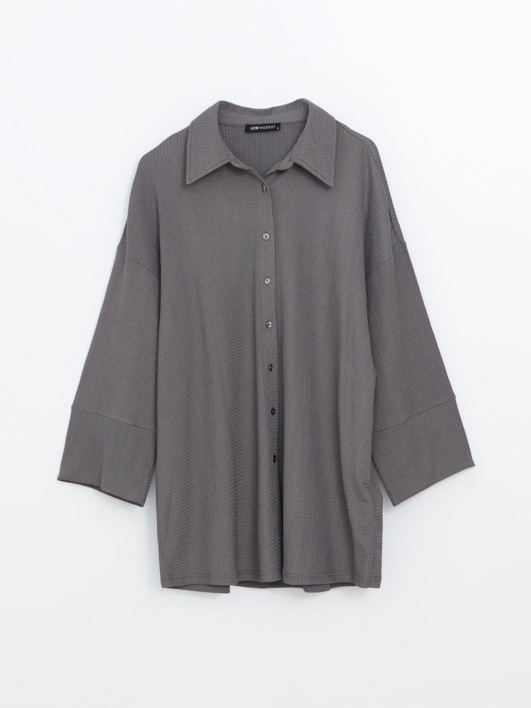 LCW Modest Textured Oversize Women Shirt Tunic