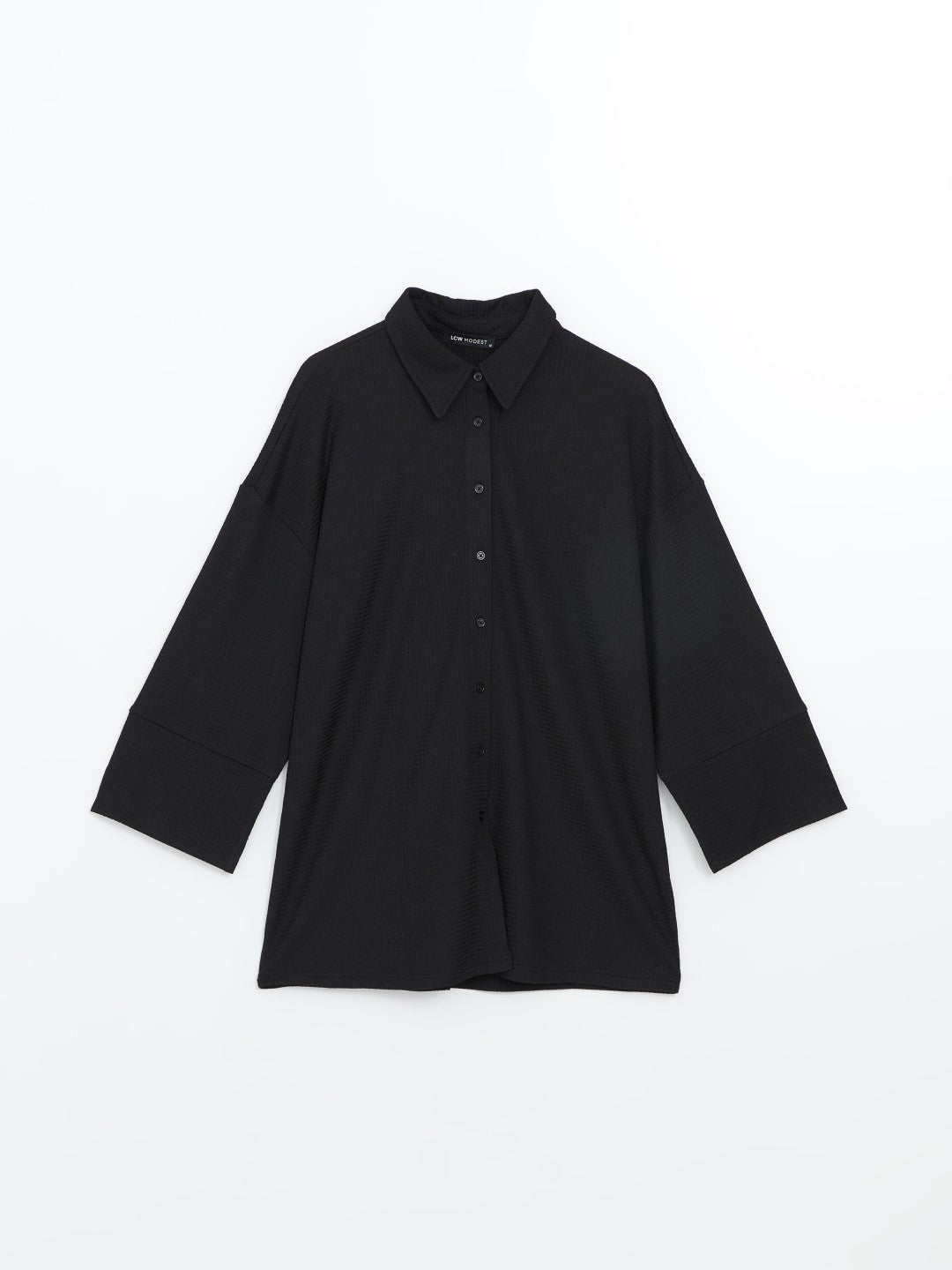 LCW Modest Textured Oversize Women Shirt Tunic