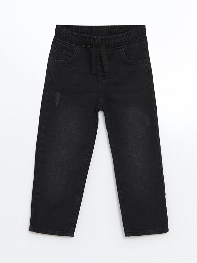 LCW Kids Black Elastic Waist Boy Jean Trousers Hover Image