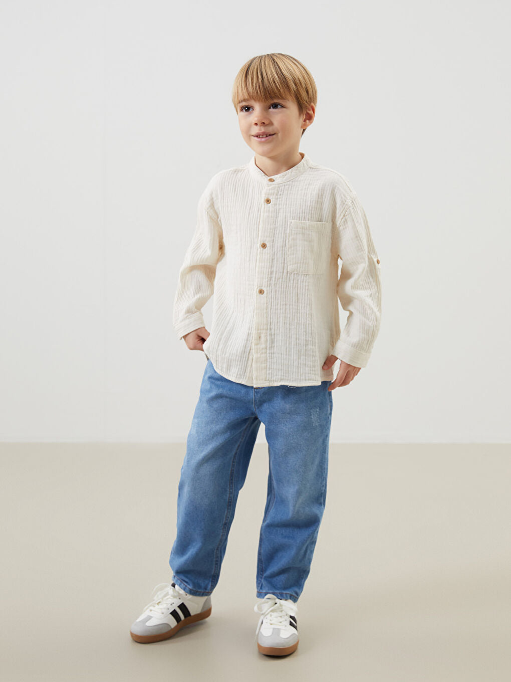 LCW Kids Black Elastic Waist Boy Jean Trousers