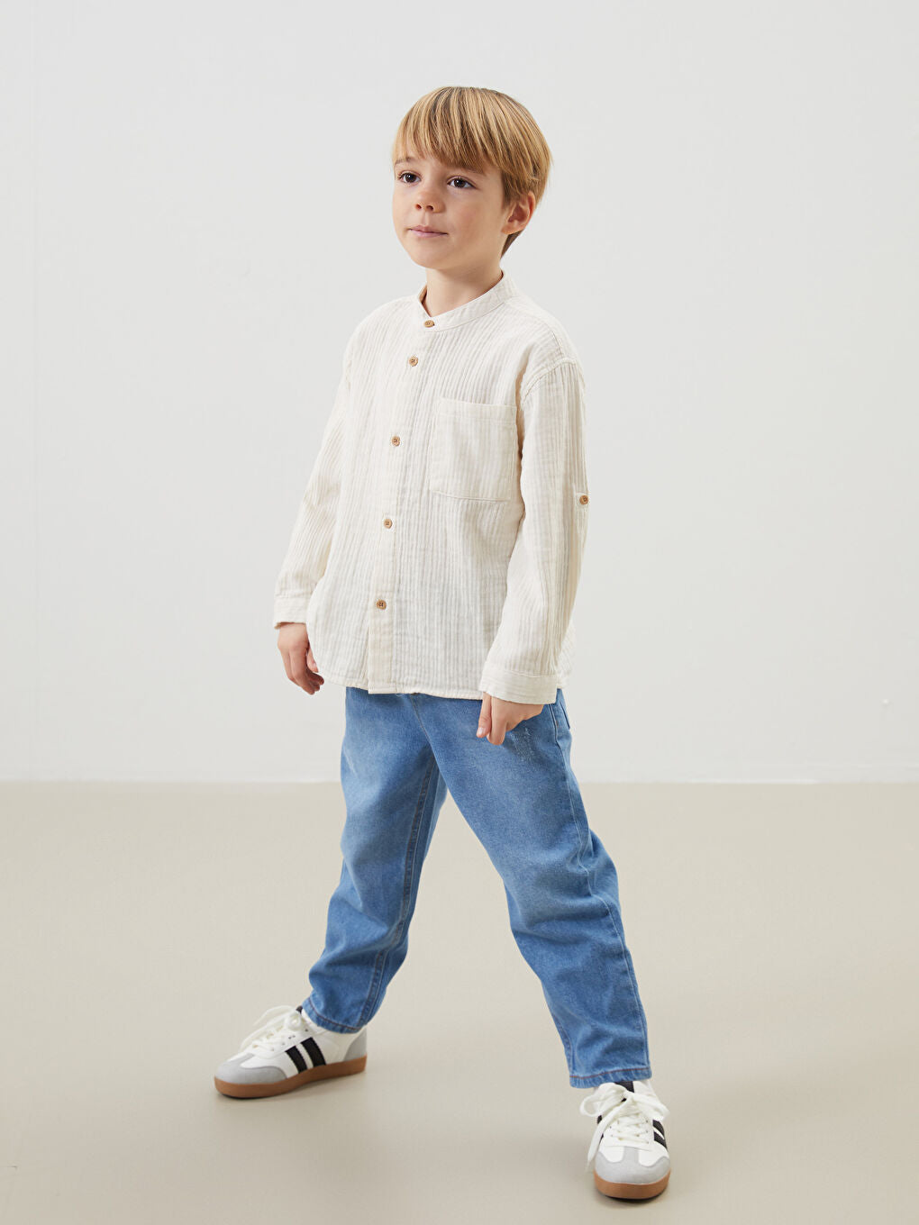 LCW Kids Black Elastic Waist Boy Jean Trousers