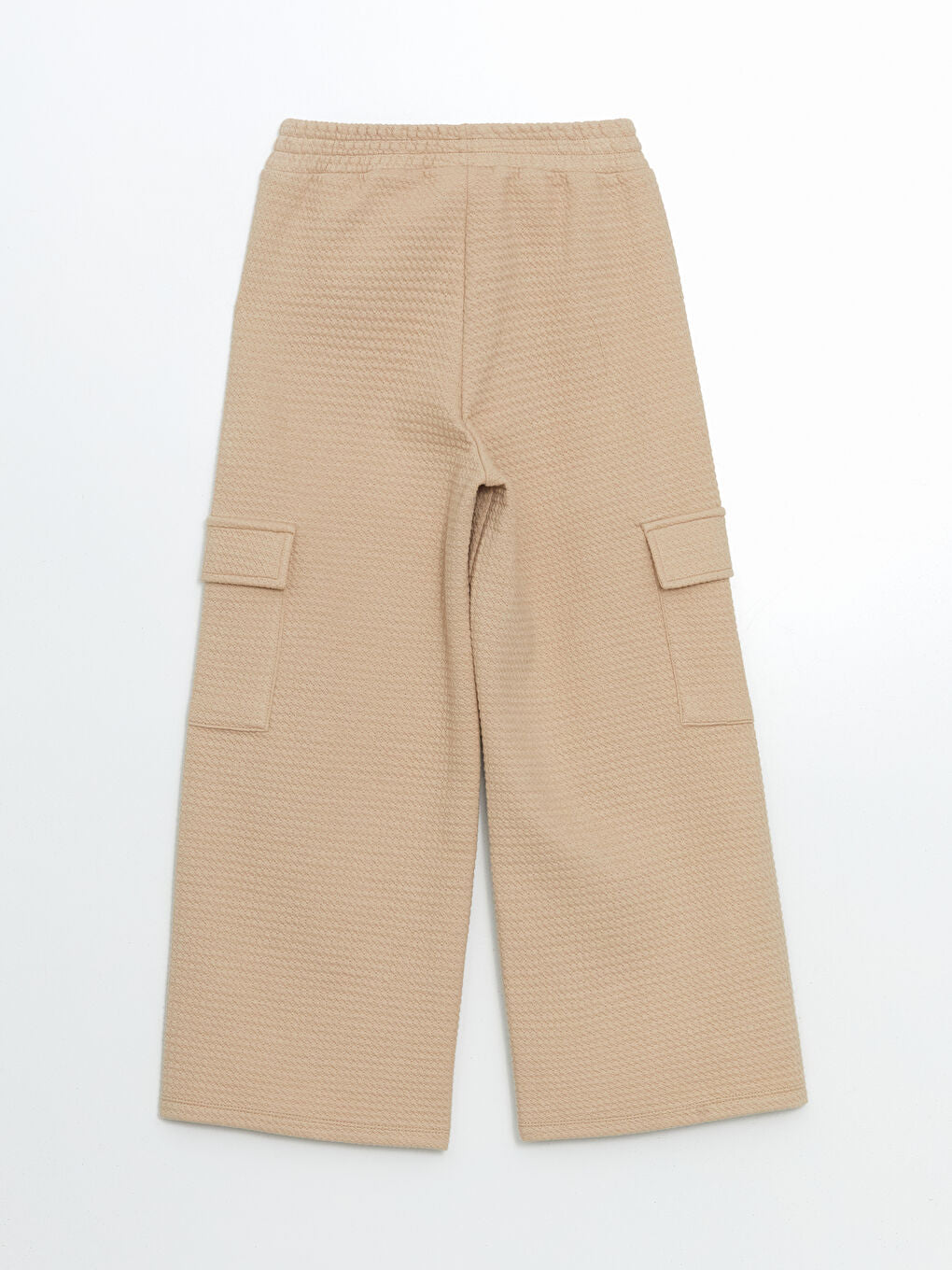 LCW Kids Beige Elastic Waist Girls Cargo Sweatpants