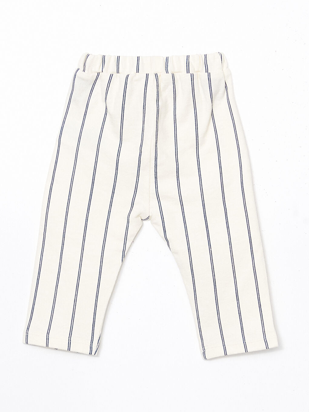 LCW baby Blue Crew Neck Basic Baby Boy T-Shirt and Pants 2-Pack