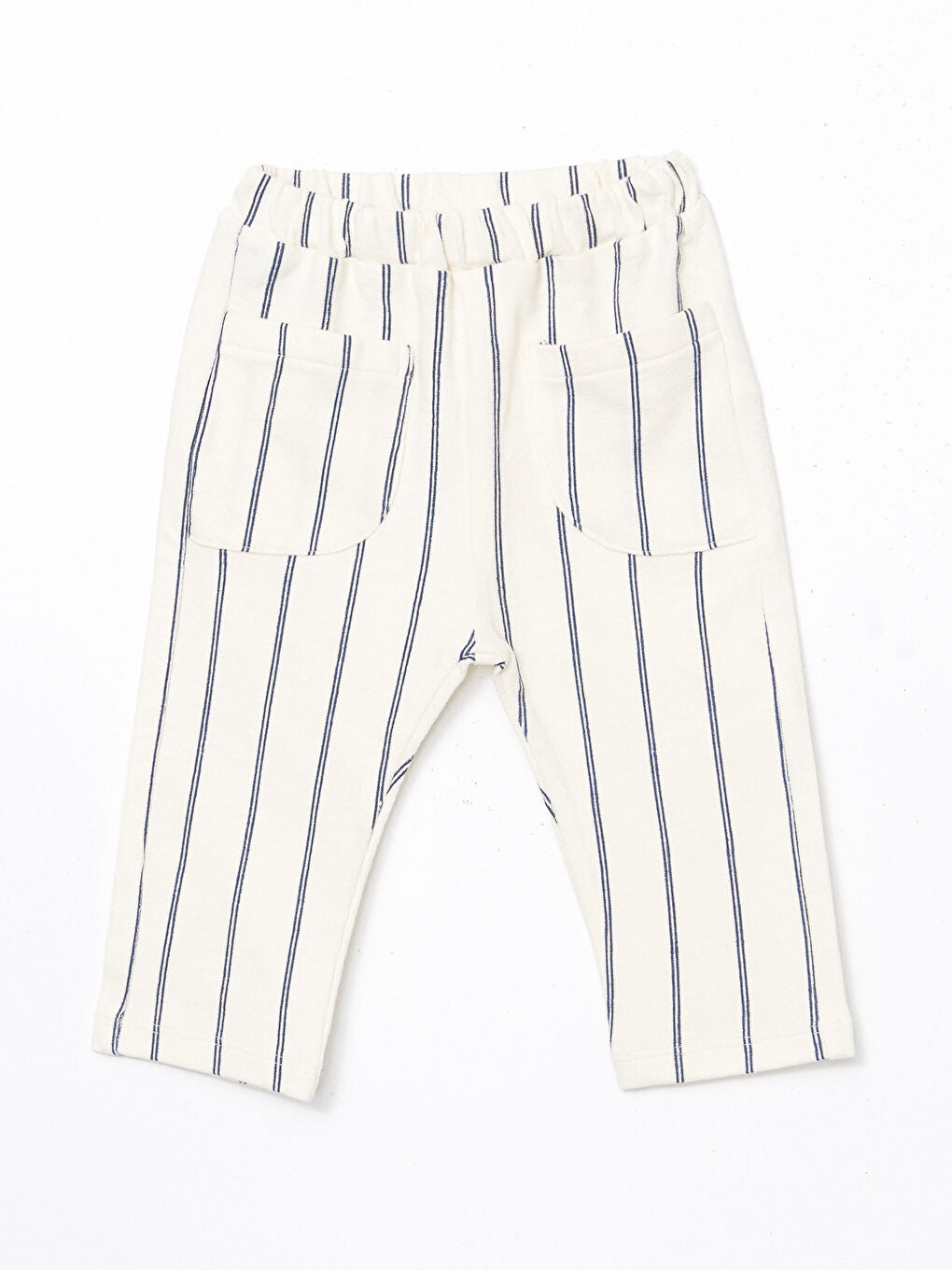 LCW baby Blue Crew Neck Basic Baby Boy T-Shirt and Pants 2-Pack