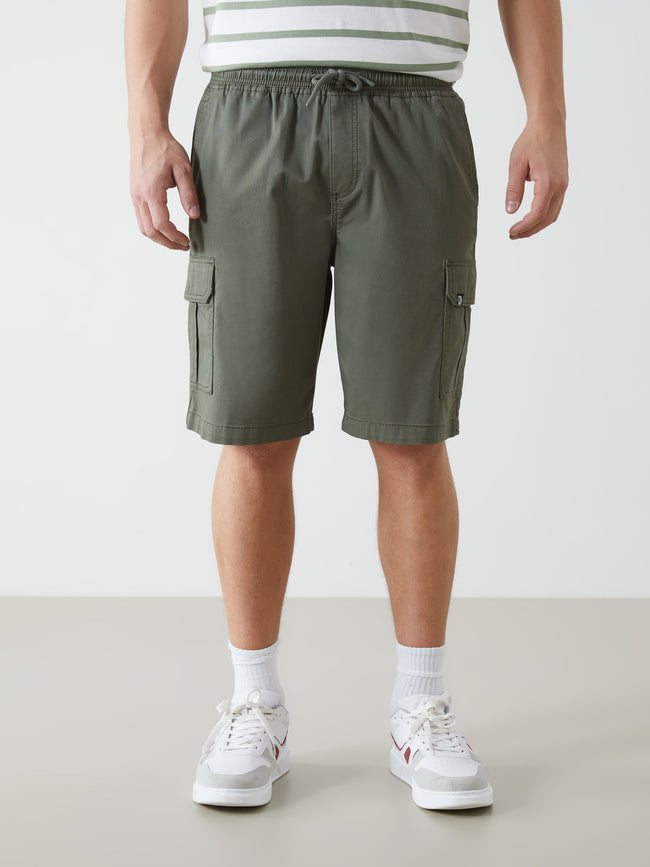 Xside- Standard Fit Gabardine Men Cargo Shorts Main Image