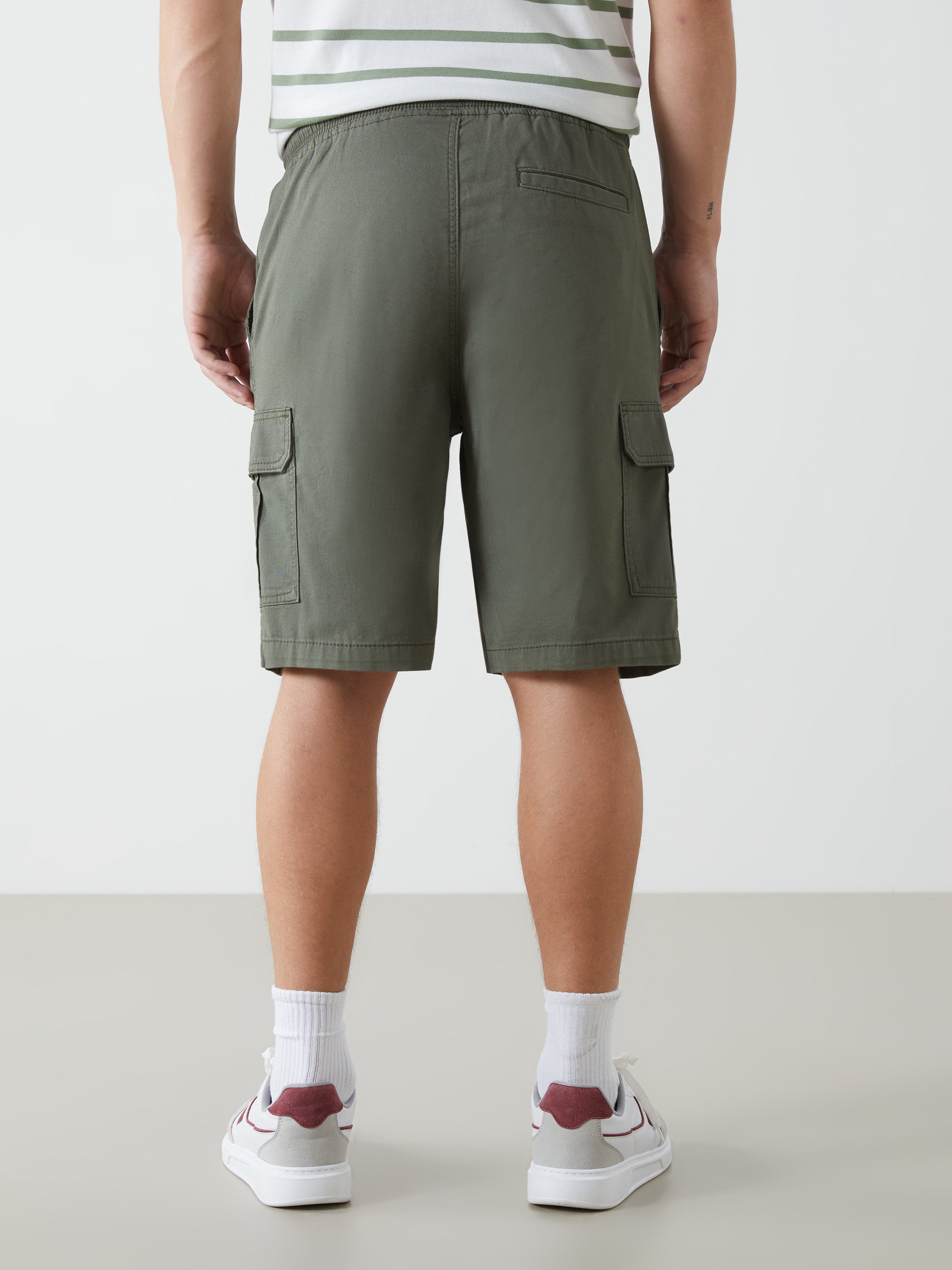 Xside- Standard Fit Gabardine Men Cargo Shorts