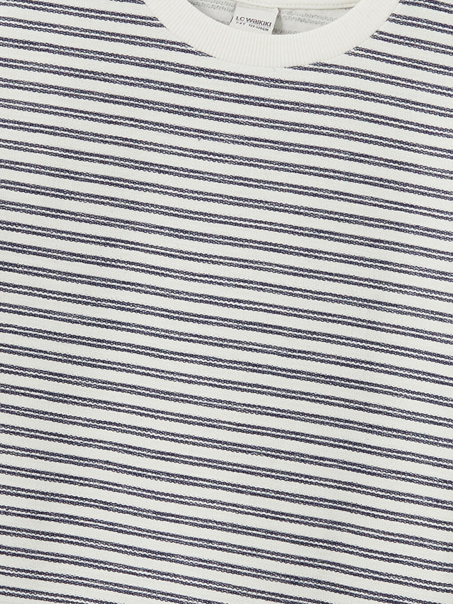 LCW Kids Navy Blue Crew Neck Boy T-Shirt Main Image