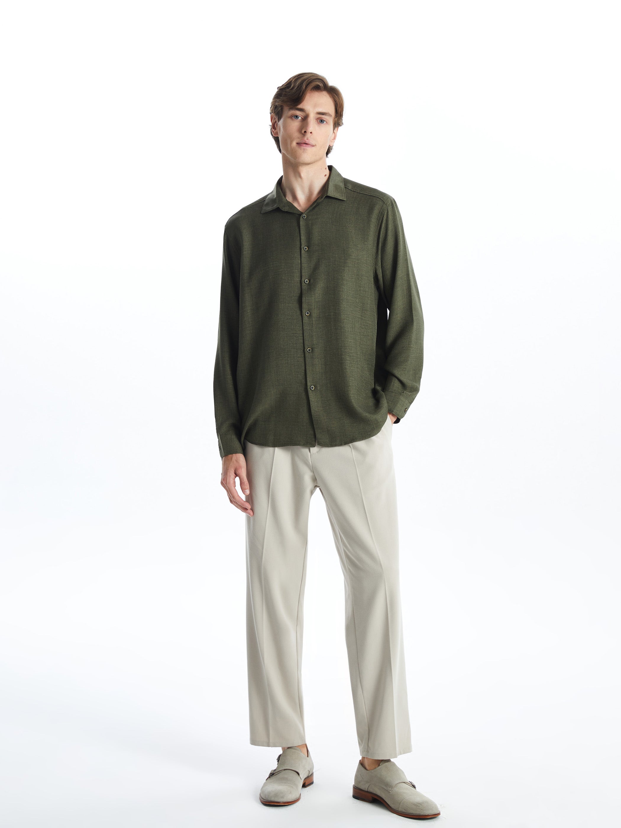 Regular Fit Long Sleeve Men Shirt