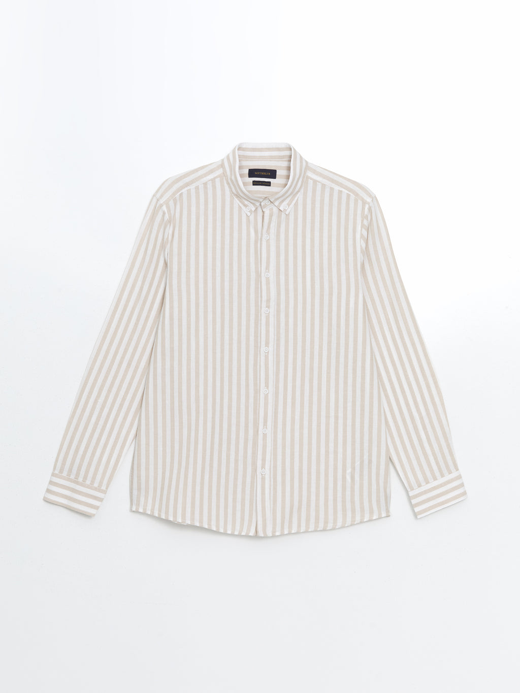 Regular Fit Long Sleeve Striped Poplin Men Shirt
