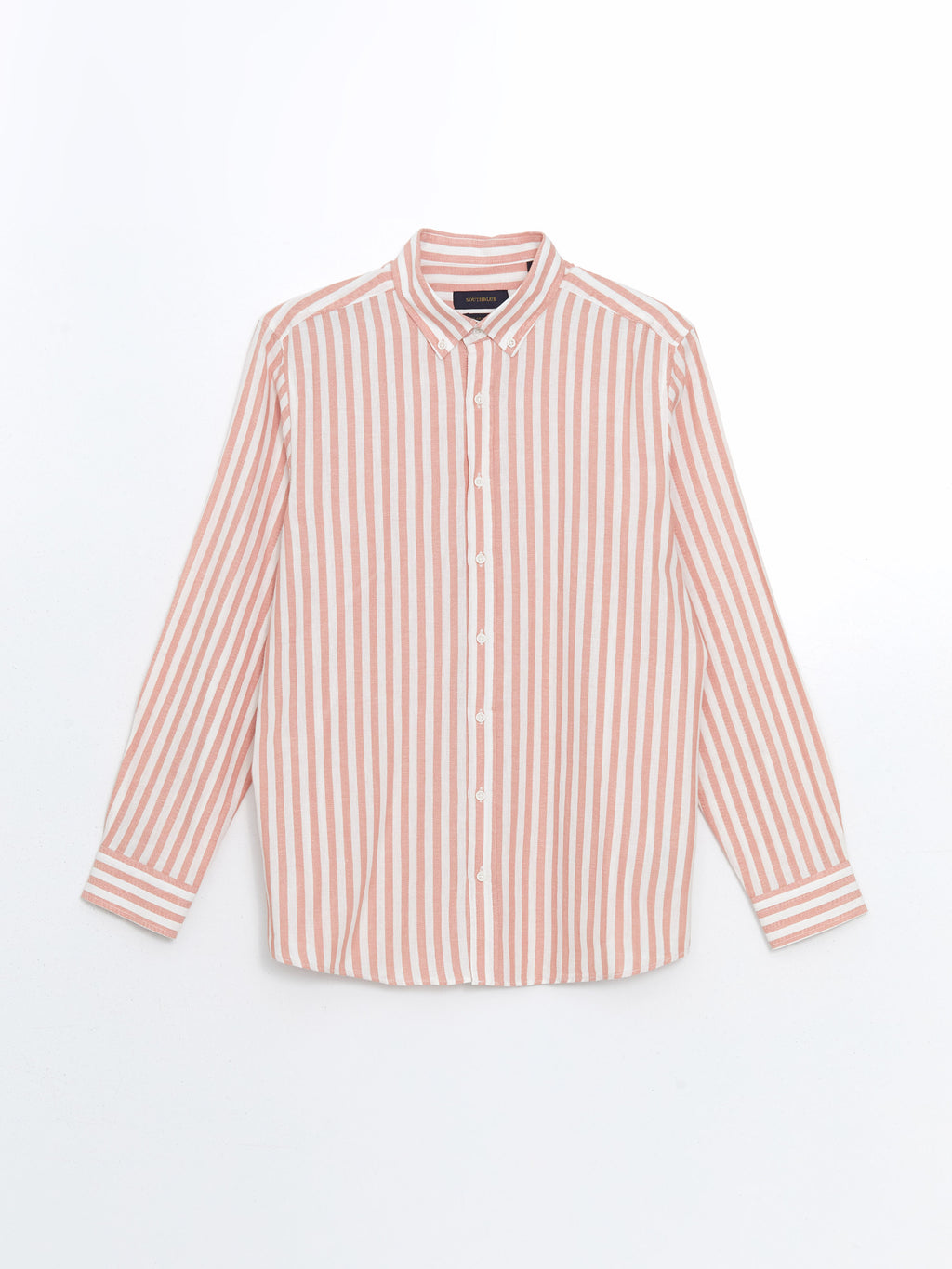 Regular Fit Long Sleeve Striped Poplin Men Shirt