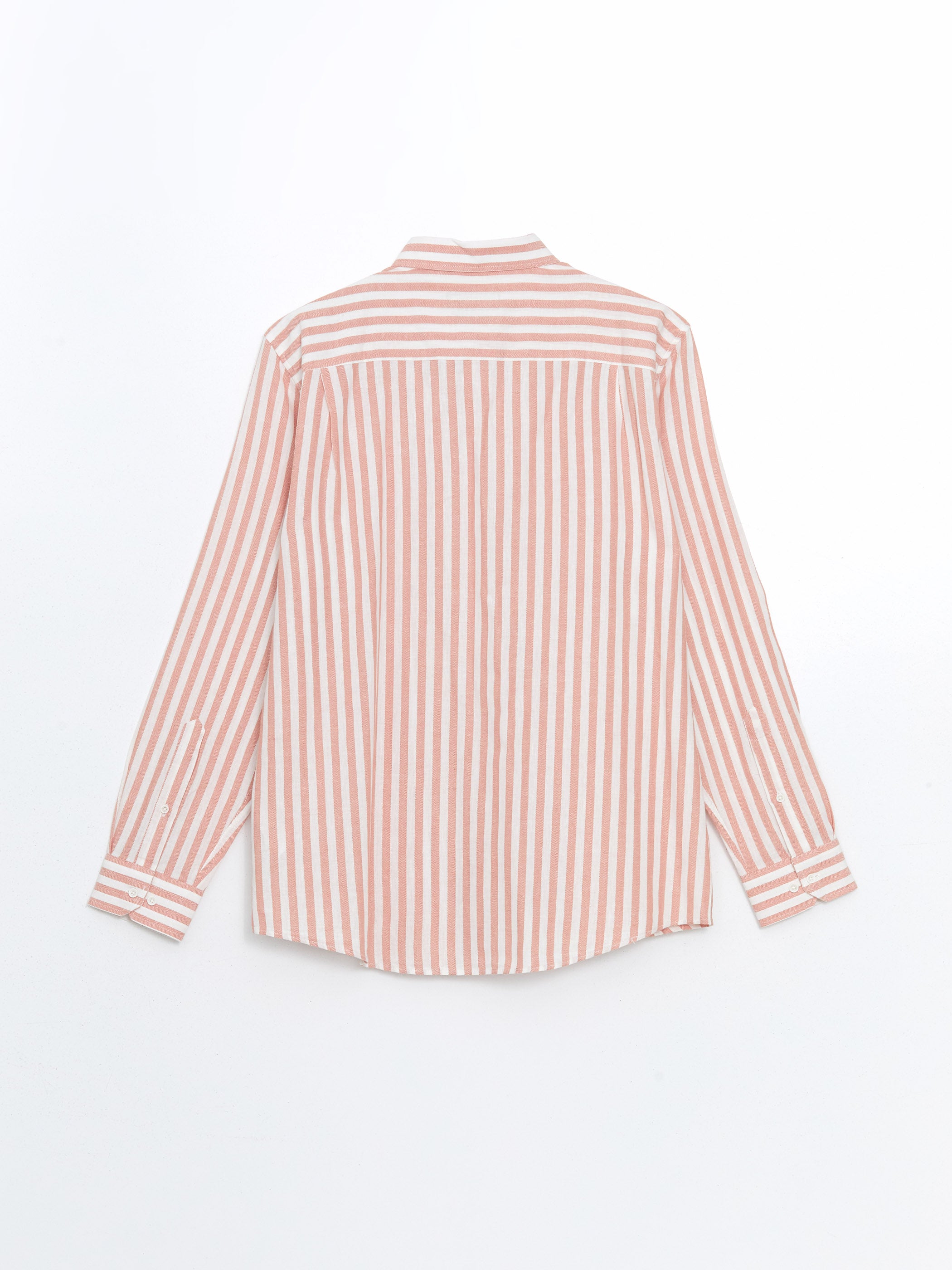 Regular Fit Long Sleeve Striped Poplin Men Shirt