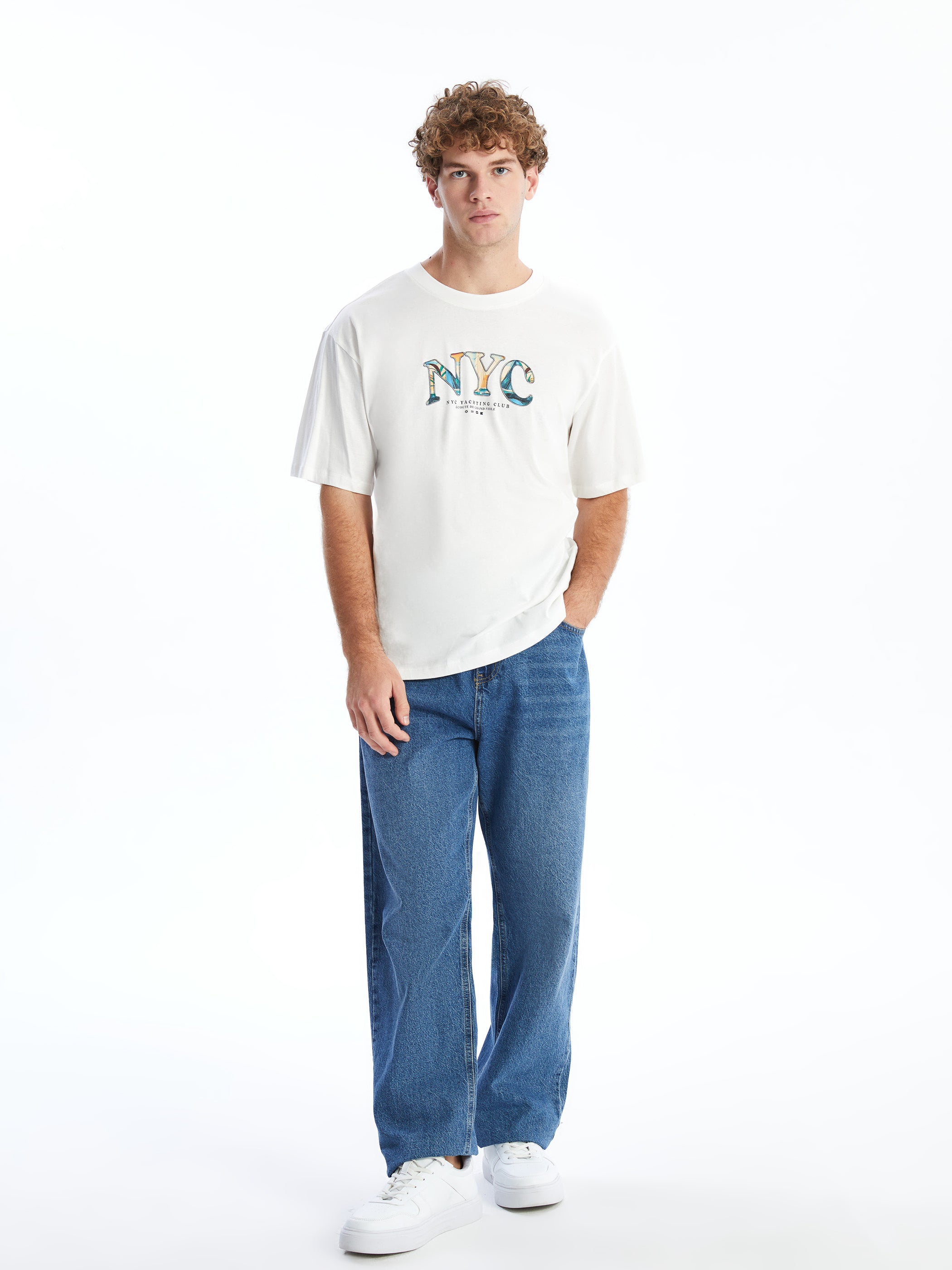 Xside- Crew Neck Printed Combed Cotton Men T-Shirt