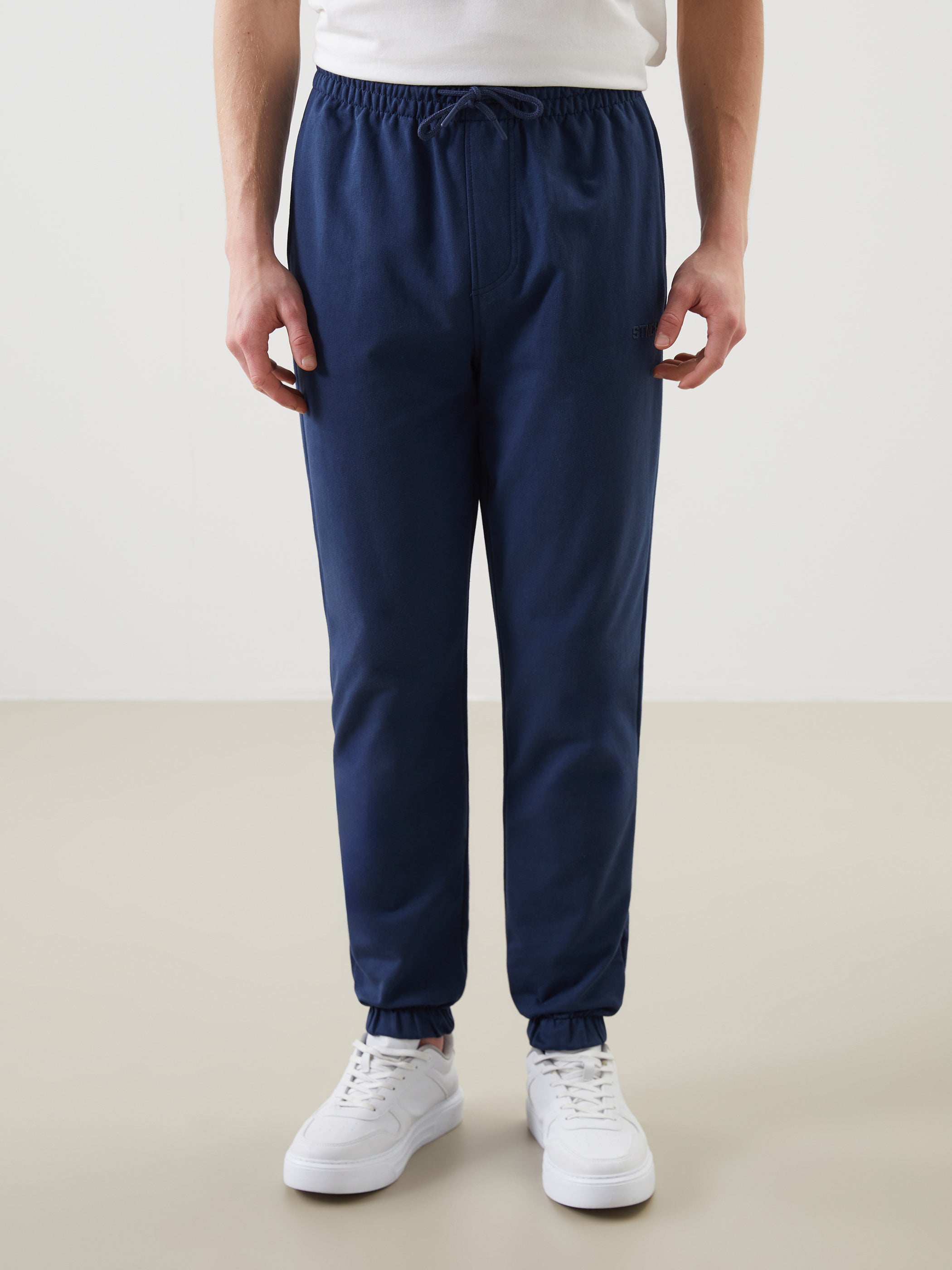 Xside- Blue Standard Fit Men Jogger Sweatpants