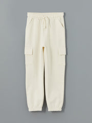 LCW Kids Beige Elastic Waist Boy Jogger Tracksuit Bottom