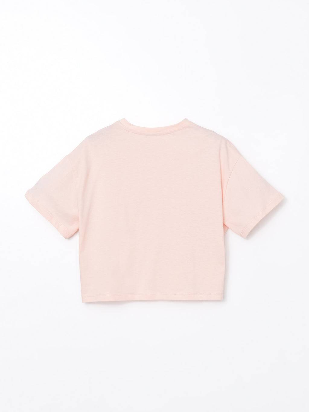 Crew Neck Girls Crop T-Shirt