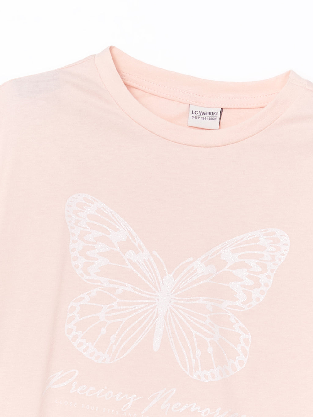 Crew Neck Girls Crop T-Shirt