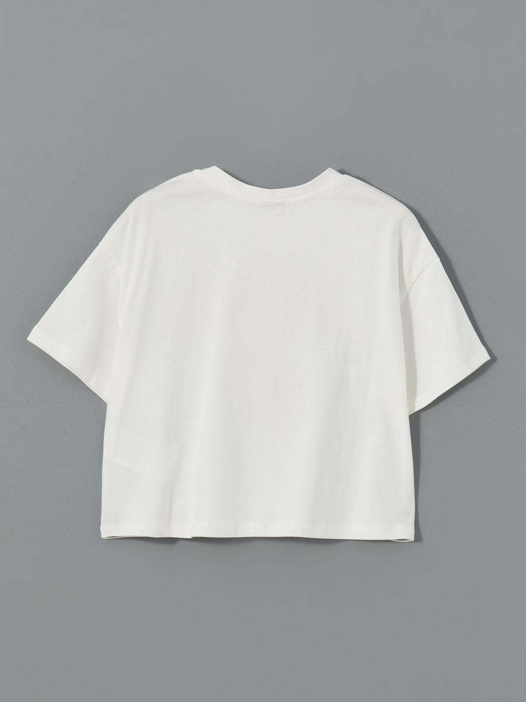 Crew Neck Girls Crop T-Shirt