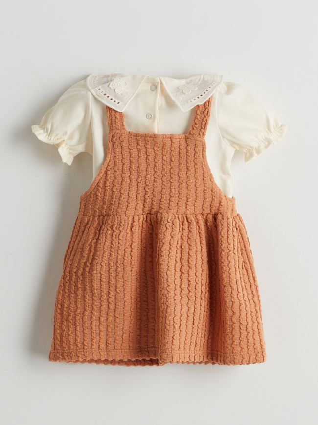 LCW Baby Embroidered Baby Girl Blouse And Dress 2-Pack Main Image